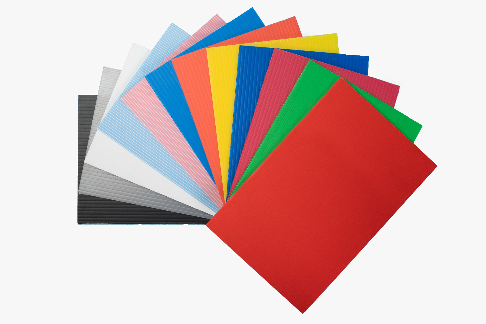 PP oluklu levha üzerine 5 renkli serigraf teknolojisi ile renkli baskılı tasarım