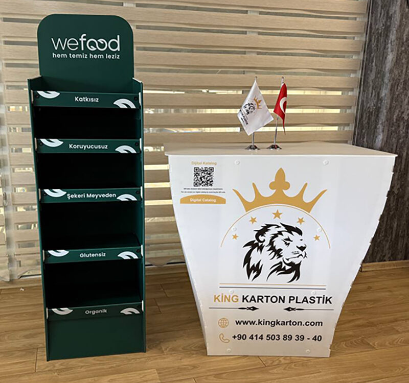 wefood display stand 1 King Karton Plastik